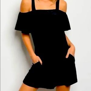 Velvet Cold Shoulder Mini Dress
